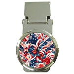 America pattern Money Clip Watches Front