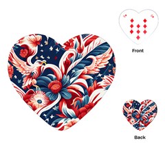 America Pattern Playing Cards Single Design (heart)