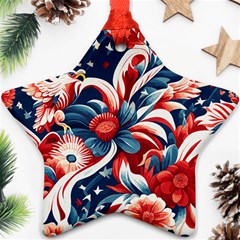 America Pattern Star Ornament (two Sides) by Valentinaart