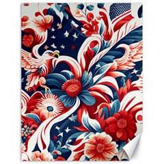 America Pattern Canvas 18  X 24  by Valentinaart