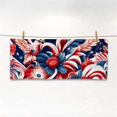 America Pattern Hand Towel by Valentinaart