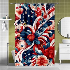 America Pattern Shower Curtain 48  X 72  (small)  by Valentinaart