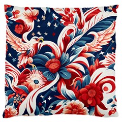 America Pattern Large Cushion Case (two Sides) by Valentinaart