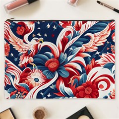 America Pattern Cosmetic Bag (xxxl) by Valentinaart