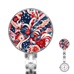 America Pattern Stainless Steel Nurses Watch by Valentinaart