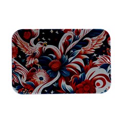 America Pattern Open Lid Metal Box (silver)   by Valentinaart