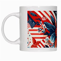 America Pattern White Mug by Valentinaart