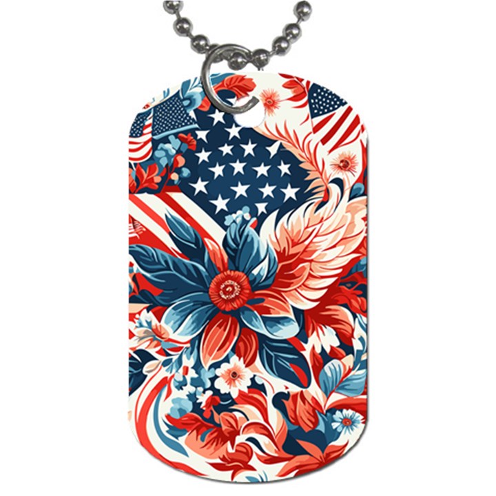 America pattern Dog Tag (One Side)