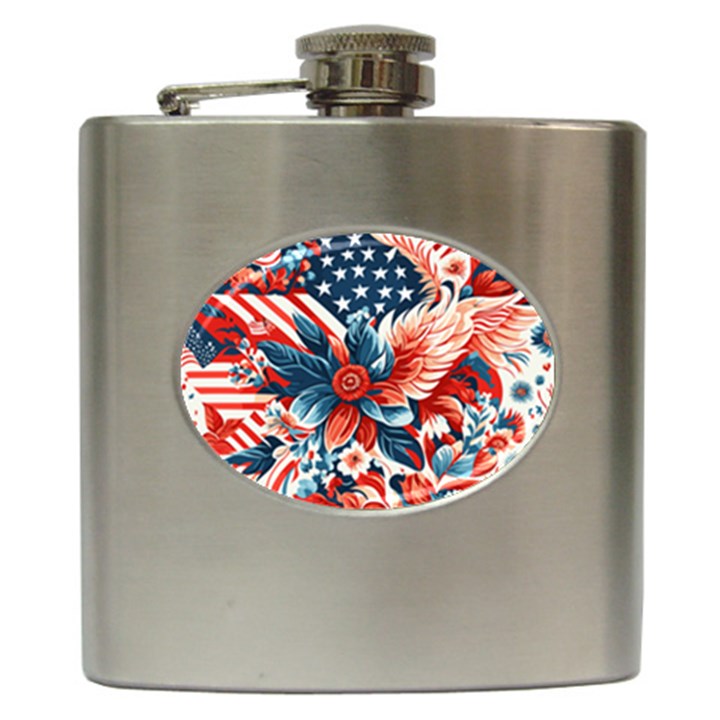 America pattern Hip Flask (6 oz)