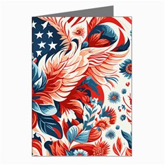 America Pattern Greeting Cards (pkg Of 8) by Valentinaart