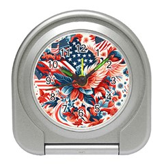 America Pattern Travel Alarm Clock by Valentinaart