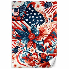 America Pattern Canvas 20  X 30  by Valentinaart