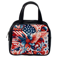 America Pattern Classic Handbag (one Side) by Valentinaart