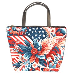 America pattern Bucket Bag