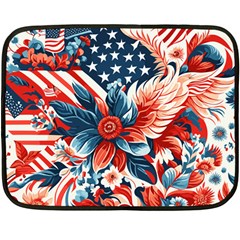 America Pattern Fleece Blanket (mini) by Valentinaart