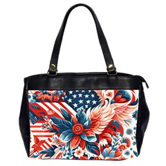 America Pattern Oversize Office Handbag (2 Sides) by Valentinaart