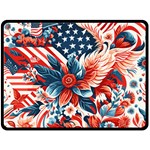 America pattern Fleece Blanket (Large) 80 x60  Blanket Front