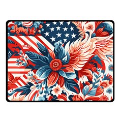 America Pattern Fleece Blanket (small) by Valentinaart