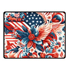 America Pattern Two Sides Fleece Blanket (small) by Valentinaart