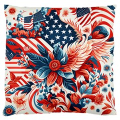 America Pattern Standard Premium Plush Fleece Cushion Case (one Side) by Valentinaart