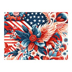 America Pattern Two Sides Premium Plush Fleece Blanket (mini) by Valentinaart