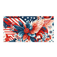 America pattern Satin Wrap 35  x 70 