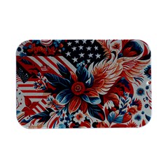 America Pattern Open Lid Metal Box (silver)   by Valentinaart