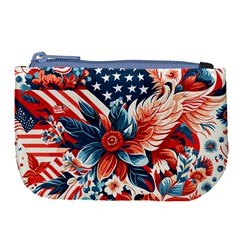 America Pattern Large Coin Purse by Valentinaart