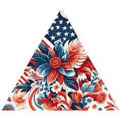 America pattern Wooden Puzzle Triangle