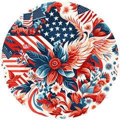 America pattern Wooden Puzzle Round