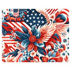 America pattern Premium Plush Fleece Blanket (Medium)