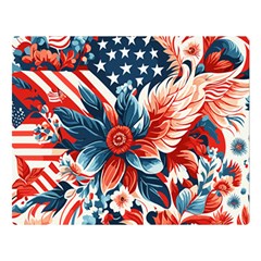 America pattern Premium Plush Fleece Blanket (Large)