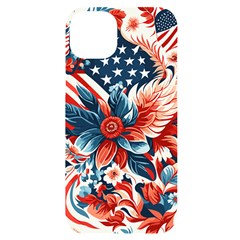 America Pattern Iphone 14 Plus Black Uv Print Case by Valentinaart