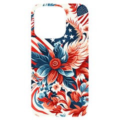 America pattern iPhone 14 Pro Black UV Print Case