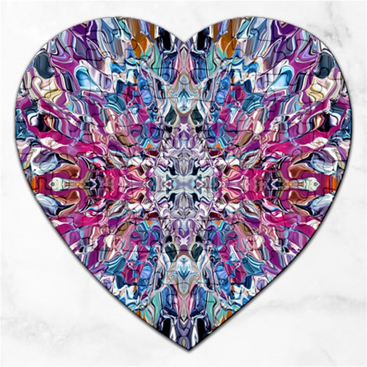 Ammonite Blend Smudge  Jigsaw Puzzle (Heart)