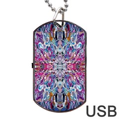 Ammonite Blend Smudge  Dog Tag USB Flash (One Side)