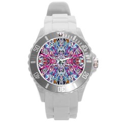 Ammonite Blend Smudge  Round Plastic Sport Watch (L)