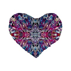 Ammonite Blend Smudge  Standard 16  Premium Flano Heart Shape Cushions