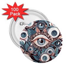 Eyes Pattern 2 25  Buttons (100 Pack)  by Valentinaart