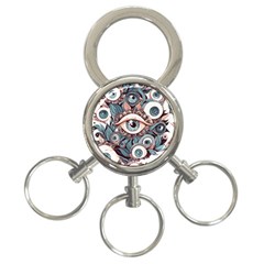 Eyes Pattern 3-ring Key Chain by Valentinaart