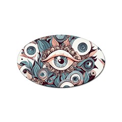 Eyes Pattern Sticker (oval) by Valentinaart