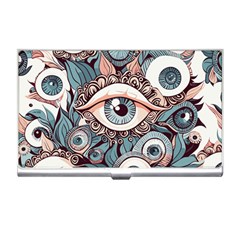 Eyes Pattern Business Card Holder by Valentinaart