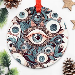 Eyes Pattern Round Ornament (two Sides)