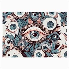 Eyes Pattern Large Glasses Cloth (2 Sides) by Valentinaart