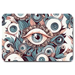 Eyes Pattern Large Doormat by Valentinaart