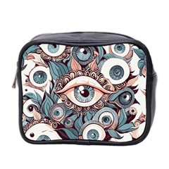 Eyes Pattern Mini Toiletries Bag (two Sides) by Valentinaart