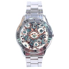 Eyes Pattern Stainless Steel Analogue Watch by Valentinaart