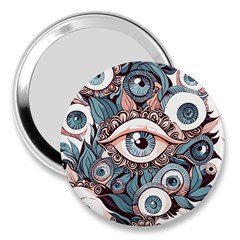 Eyes Pattern 3  Handbag Mirrors by Valentinaart