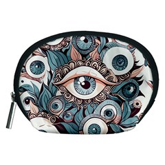 Eyes Pattern Accessory Pouch (medium) by Valentinaart