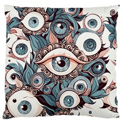 Eyes Pattern Standard Premium Plush Fleece Cushion Case (two Sides) by Valentinaart